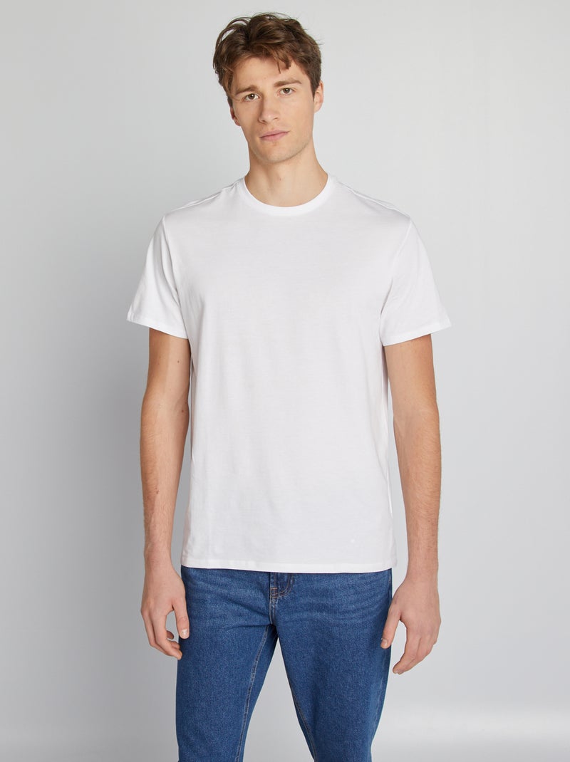 T-shirt em puro algodão +1,90 m Branco - Kiabi
