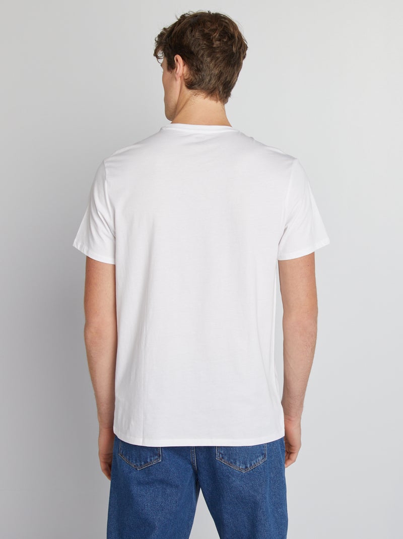 T-shirt em puro algodão +1,90 m Branco - Kiabi