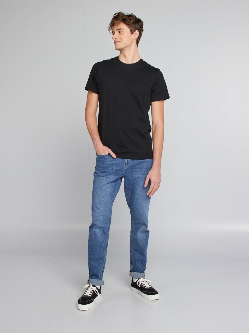 T-shirt em puro algodão +1,90 m Preto - Kiabi