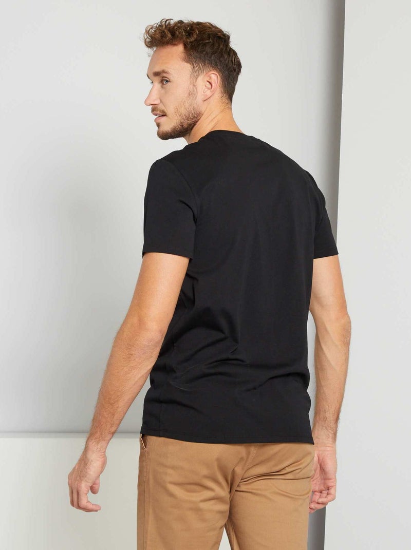 T-shirt em puro algodão +1,90 m Preto - Kiabi