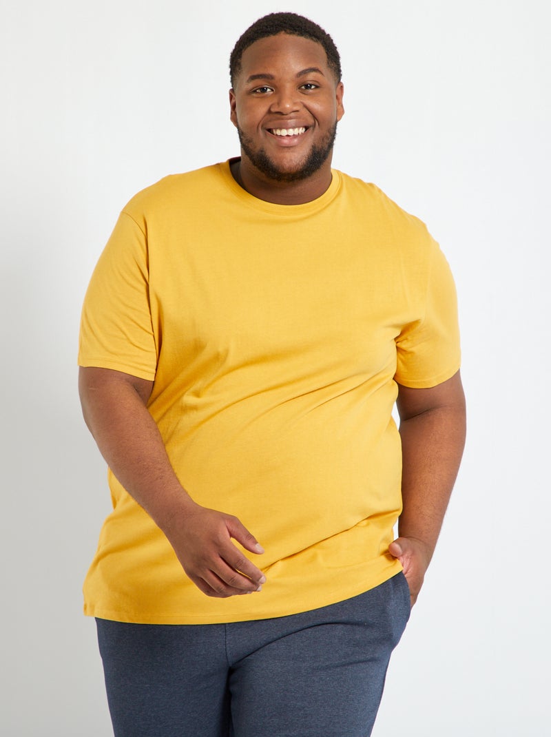 T-shirt em puro algodão AMARELO - Kiabi