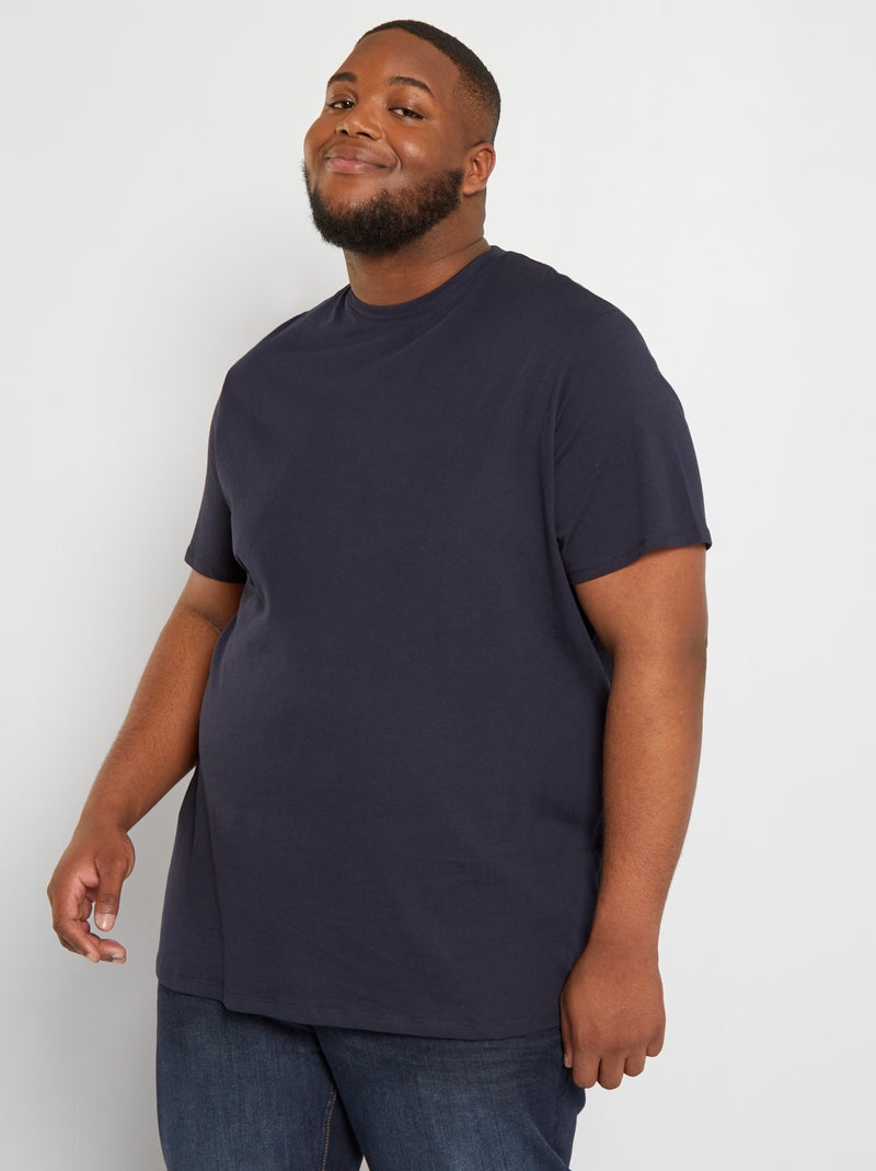 T-shirt em puro algodão AZUL - Kiabi