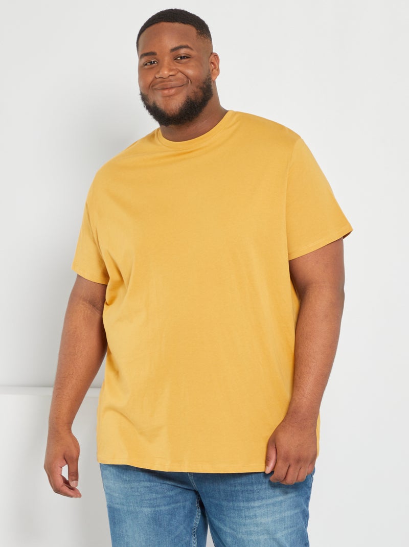 T-shirt em puro algodão BEGE - Kiabi