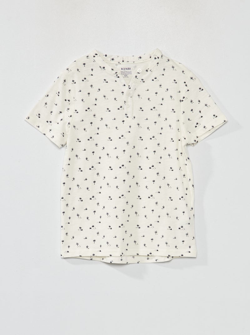 T-shirt em puro algodão BRANCO - Kiabi