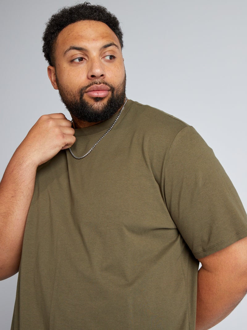 T-shirt em puro algodão CAQUI - Kiabi