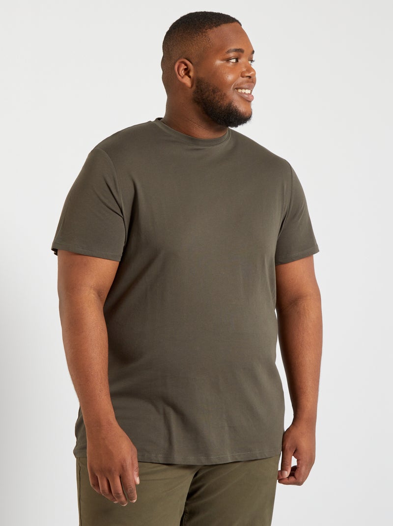T-shirt em puro algodão CAQUI - Kiabi