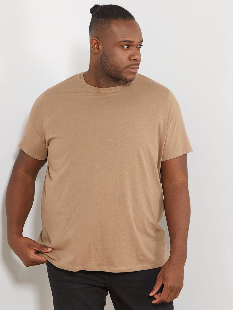T-shirt em puro algodão Cinza Bege - Kiabi