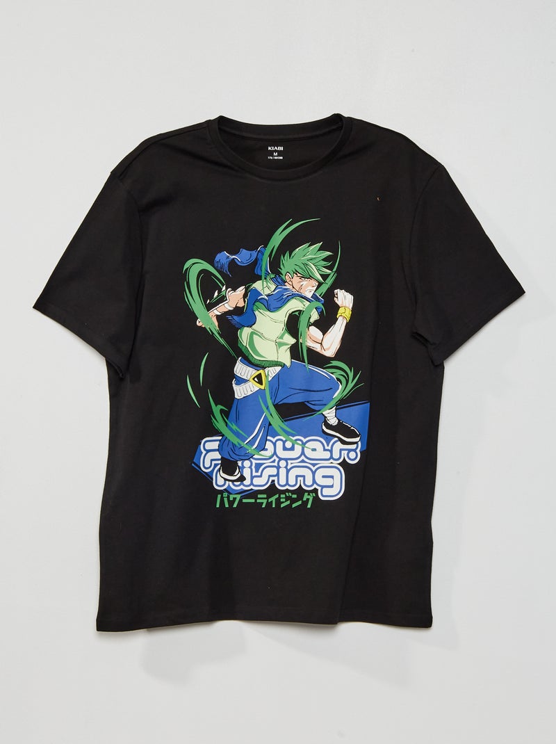 T-shirt em puro algodão PRETO - Kiabi