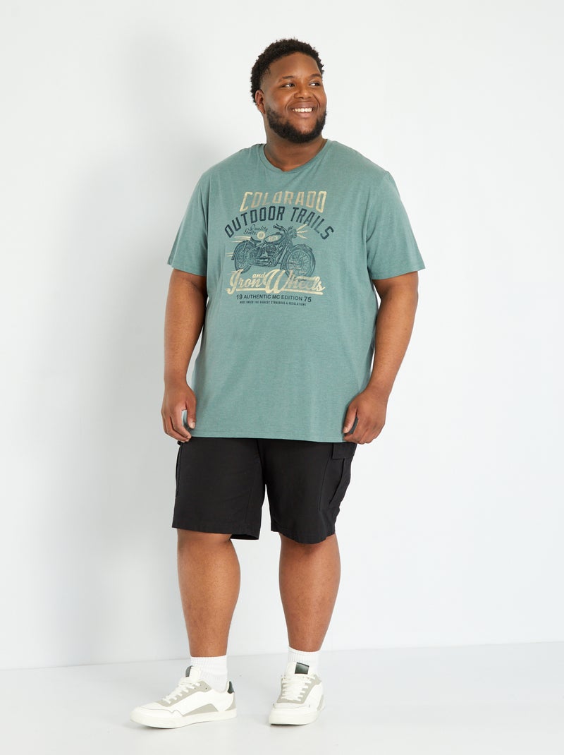T-shirt em puro algodão VERDE - Kiabi
