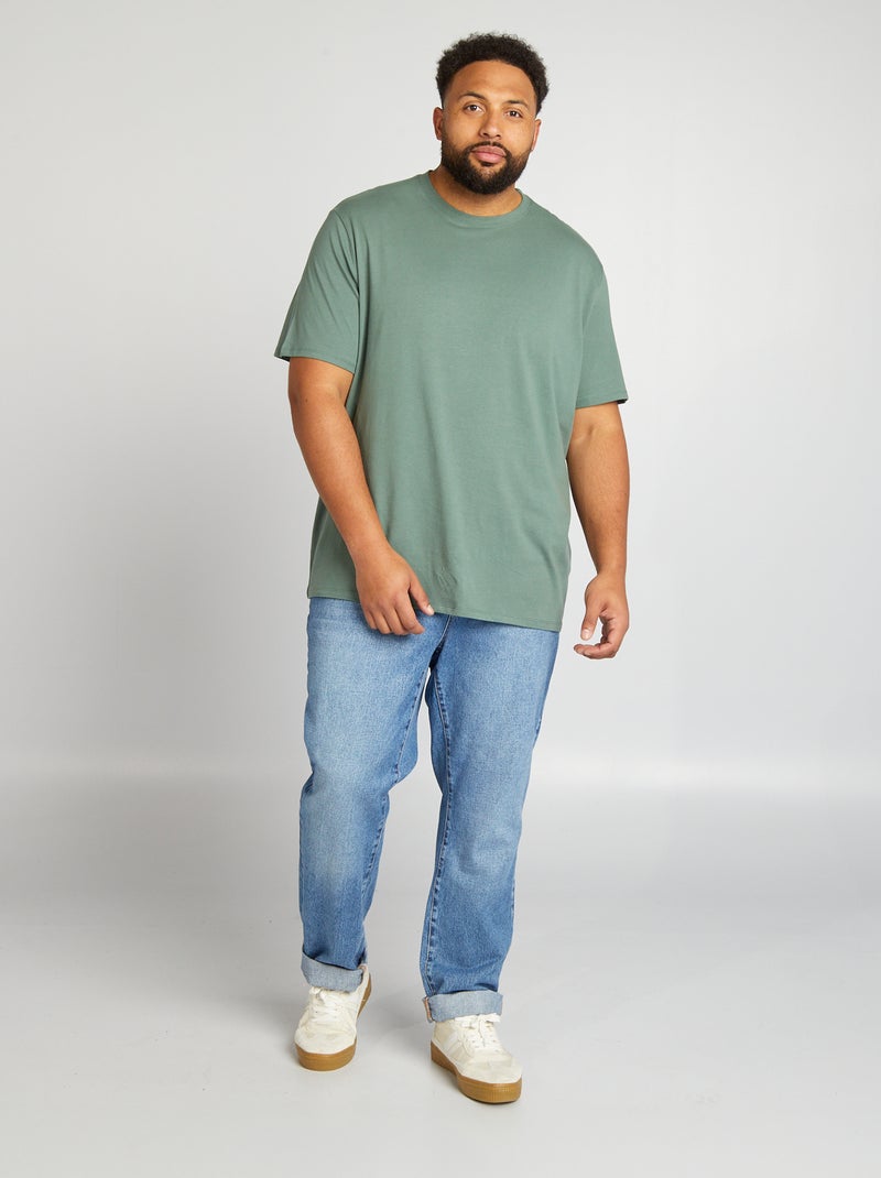 T-shirt em puro algodão VERDE - Kiabi