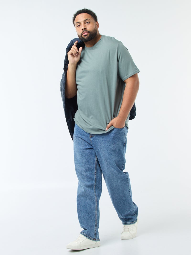 T-shirt em puro algodão Verde - Kiabi