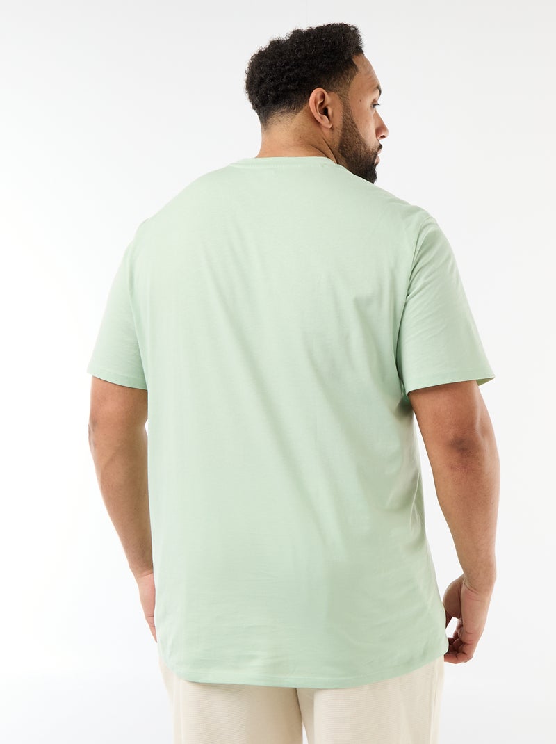 T-shirt em puro algodão Verde - Kiabi