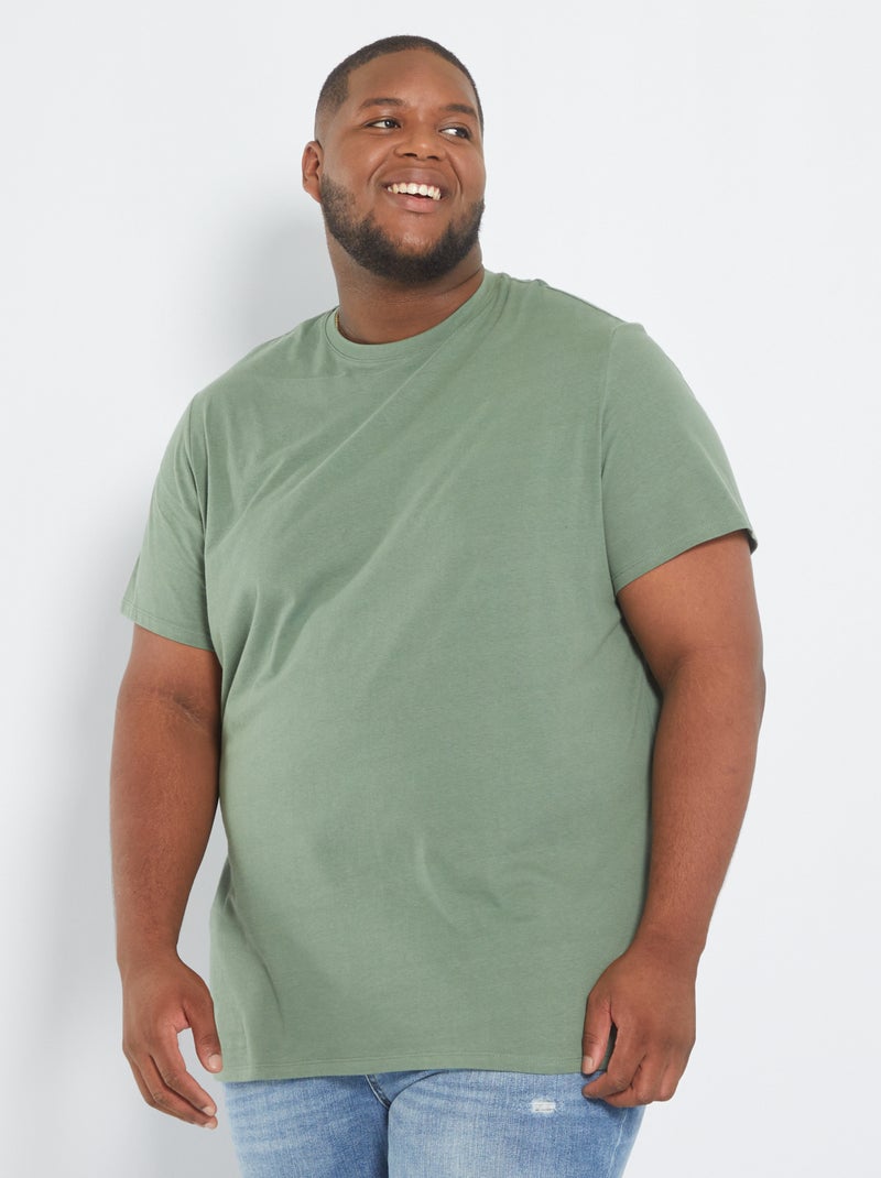 T-shirt em puro algodão VERDE - Kiabi