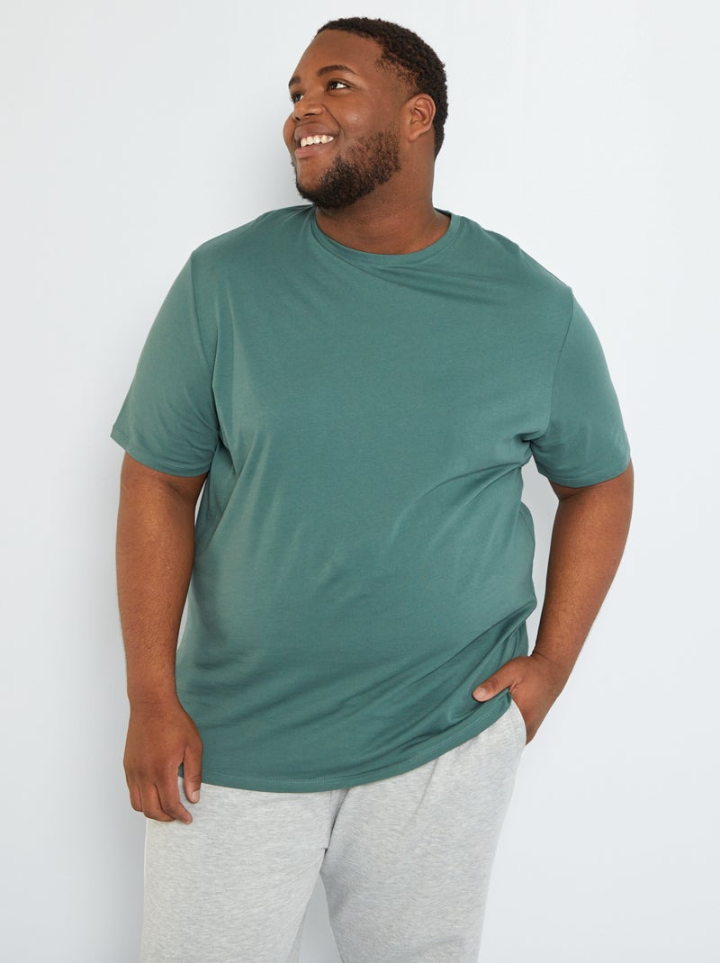 T-shirt em puro algodão VERDE - Kiabi