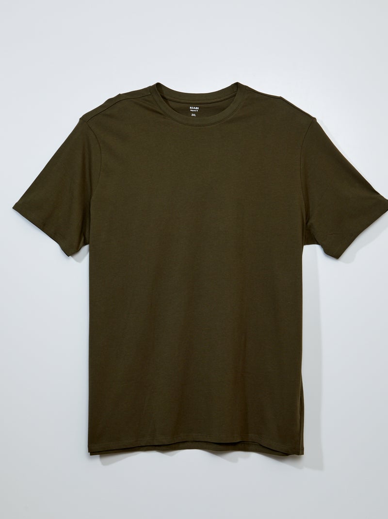 T-shirt em puro algodão VERDE - Kiabi