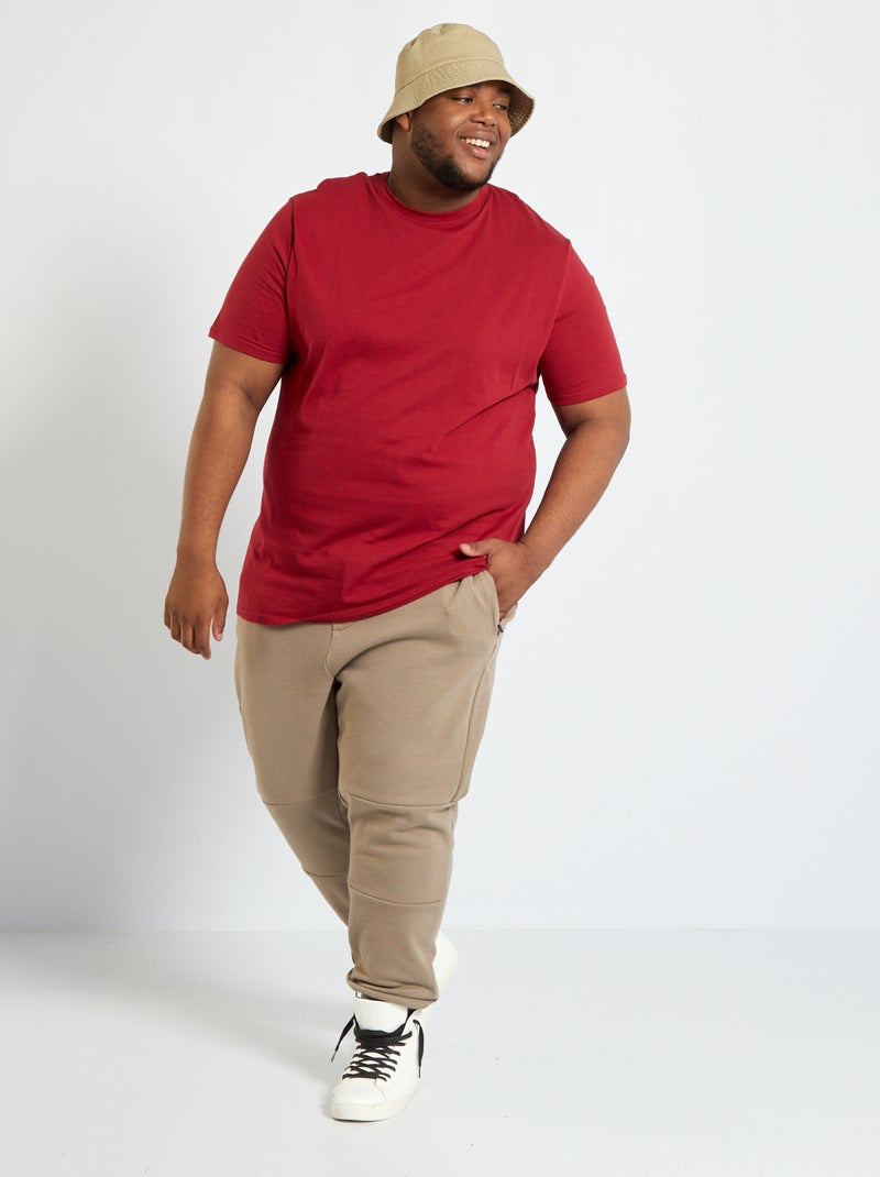 T-shirt em puro algodão Vermelho Vinho - Kiabi