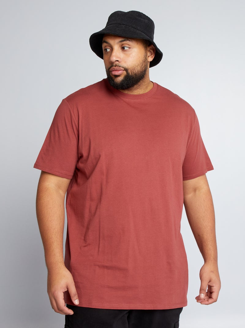 T-shirt em puro algodão VERMELHO - Kiabi