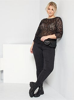 T-shirt em renda - Kiabi