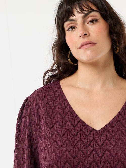 T-shirt em renda vazada - Kiabi