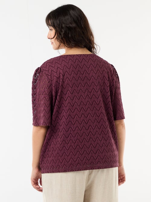 T-shirt em renda vazada - Kiabi