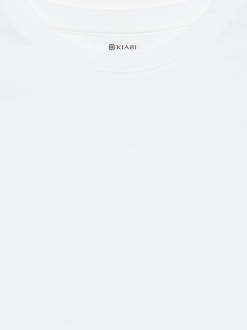 T-shirt em Tough Cotton mangas curtas Branco - Kiabi