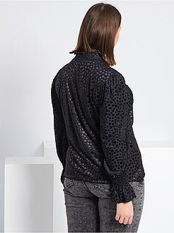 T-shirt em voile e veludo - Kiabi