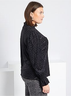 T-shirt em voile e veludo - Kiabi