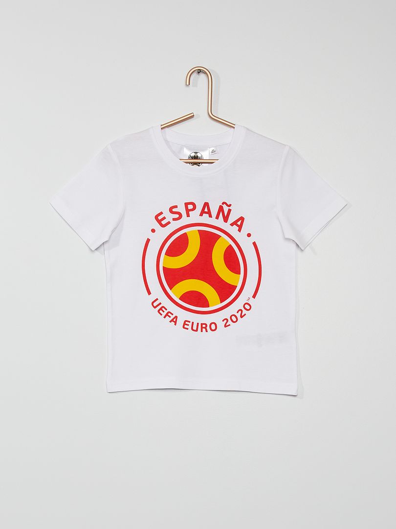 T-shirt 'Espanha 'UEFA EURO 2020' Branco - Kiabi