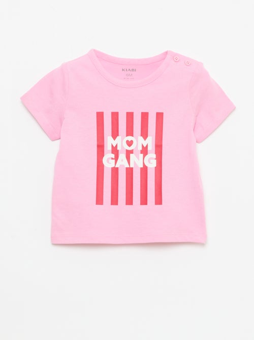 T-shirt especial Dia da Mãe em jersey de algodão - Kiabi