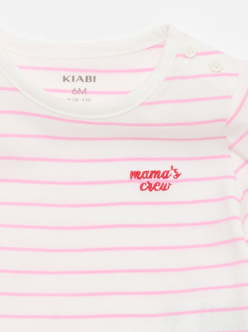 T-shirt especial Dia da Mãe em jersey de algodão Rosa - Kiabi