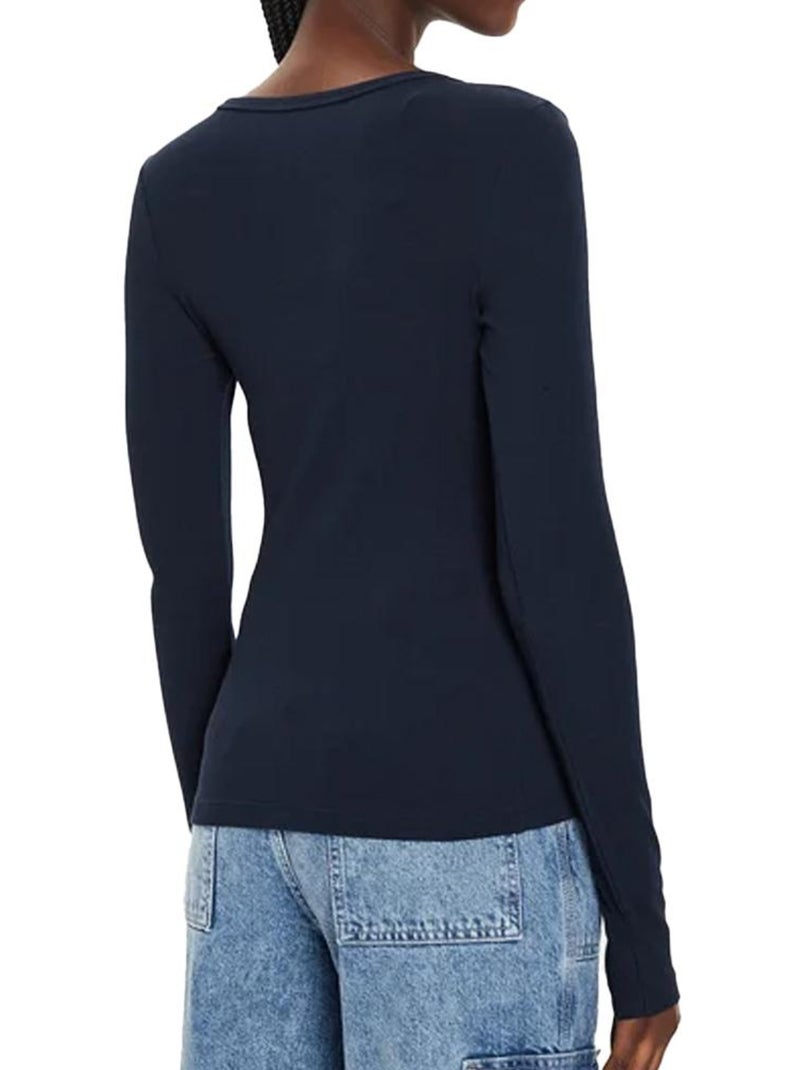T-shirt essencial de manga comprida para mulher tommy hilfiger azul-marinho Azul-marinho - Kiabi