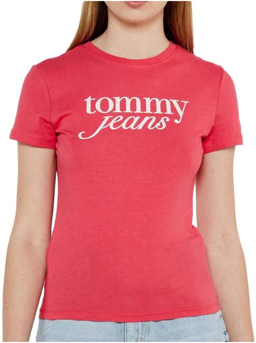 T-shirt Essencial Rosa para Mulher Tommy Hilfiger - Kiabi T-shirt Essencial Rosa para Mulher Tommy Hilfiger - Kiabi