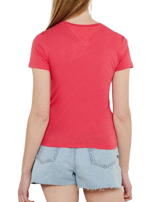 T-shirt Essencial Rosa para Mulher Tommy Hilfiger - Kiabi T-shirt Essencial Rosa para Mulher Tommy Hilfiger - Kiabi