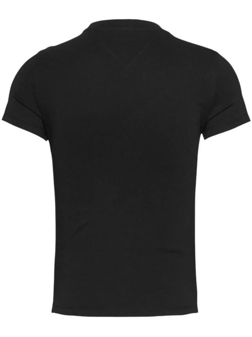 T-shirt essencial tommy hilfiger para mulher em preto - Kiabi