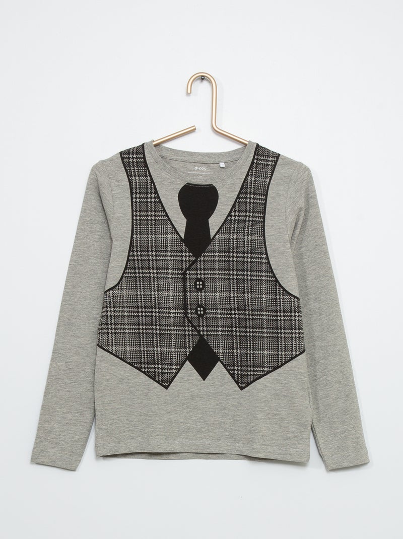 T-shirt estampada  - Cinza - Kiabi