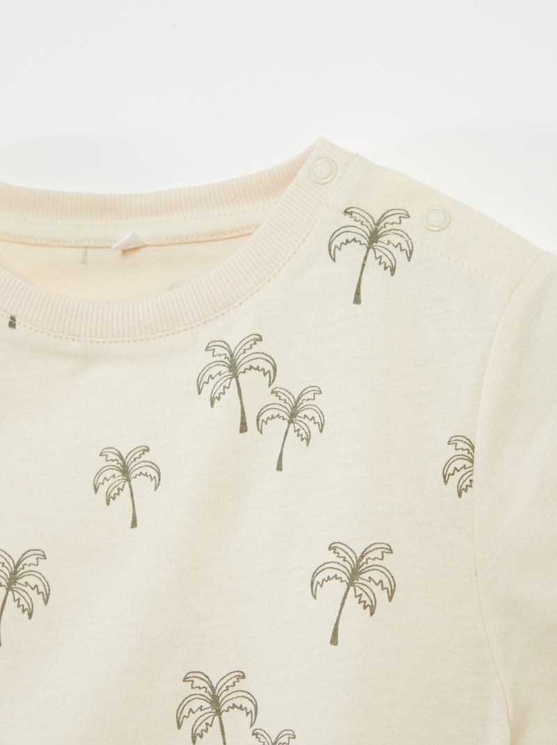 T-shirt estampada - coleção fácil de vestir BRANCO - Kiabi