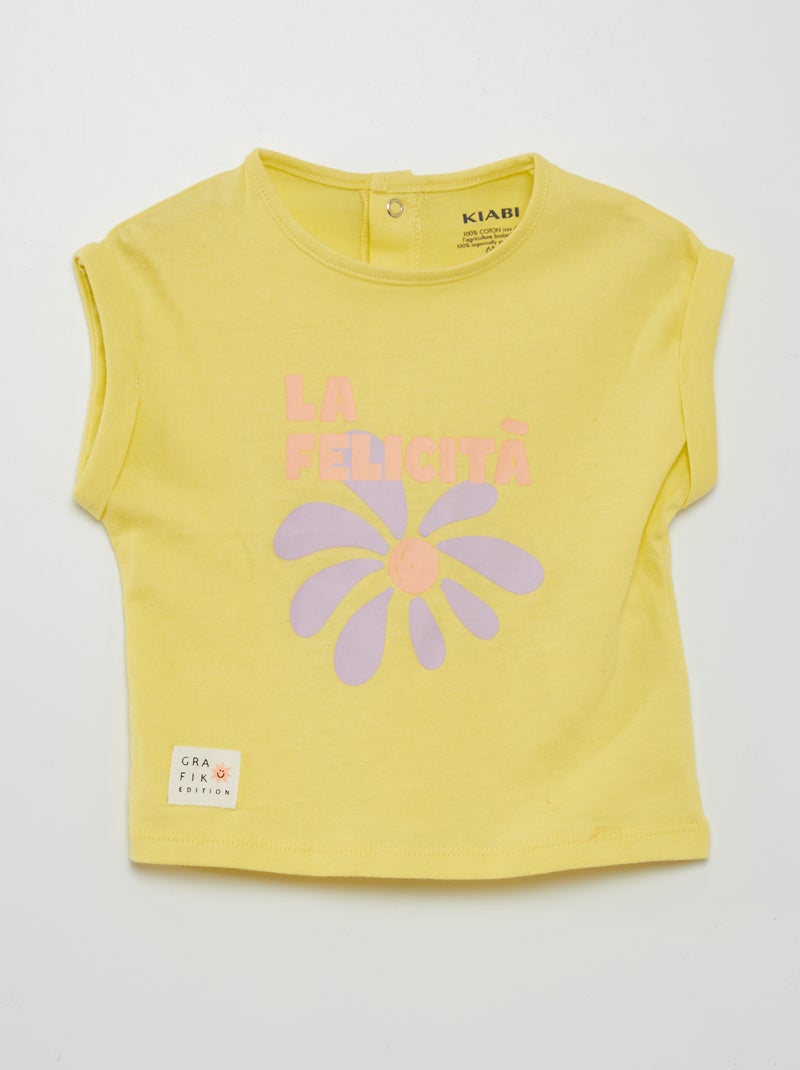 T-shirt estampada - Grafik Edition AMARELO - Kiabi