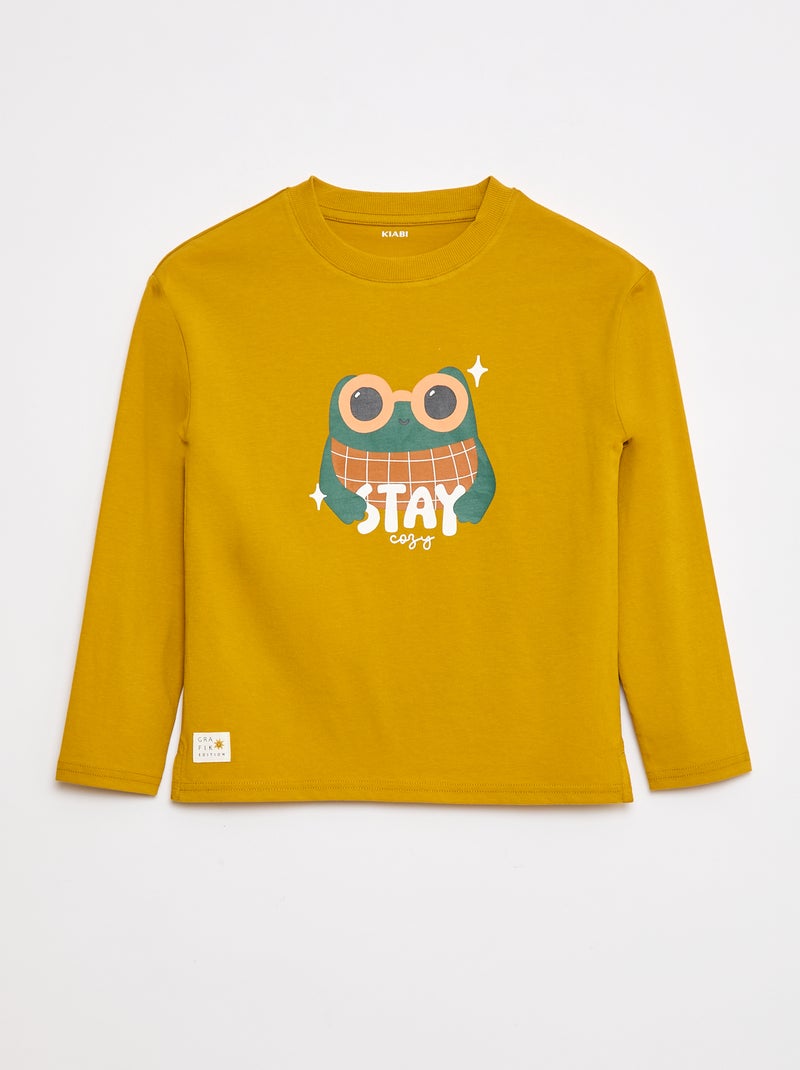 T-shirt estampada  - Grafik Edition Amarelo - Kiabi