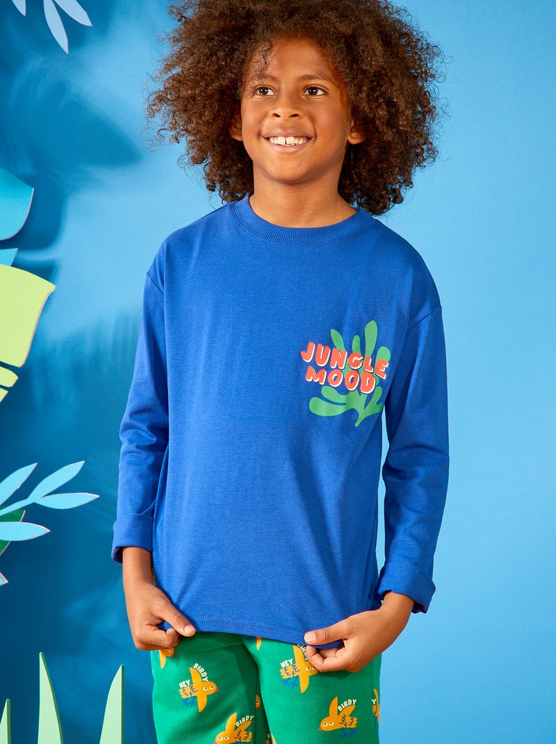 T-shirt estampada  - Grafik Edition AZUL - Kiabi