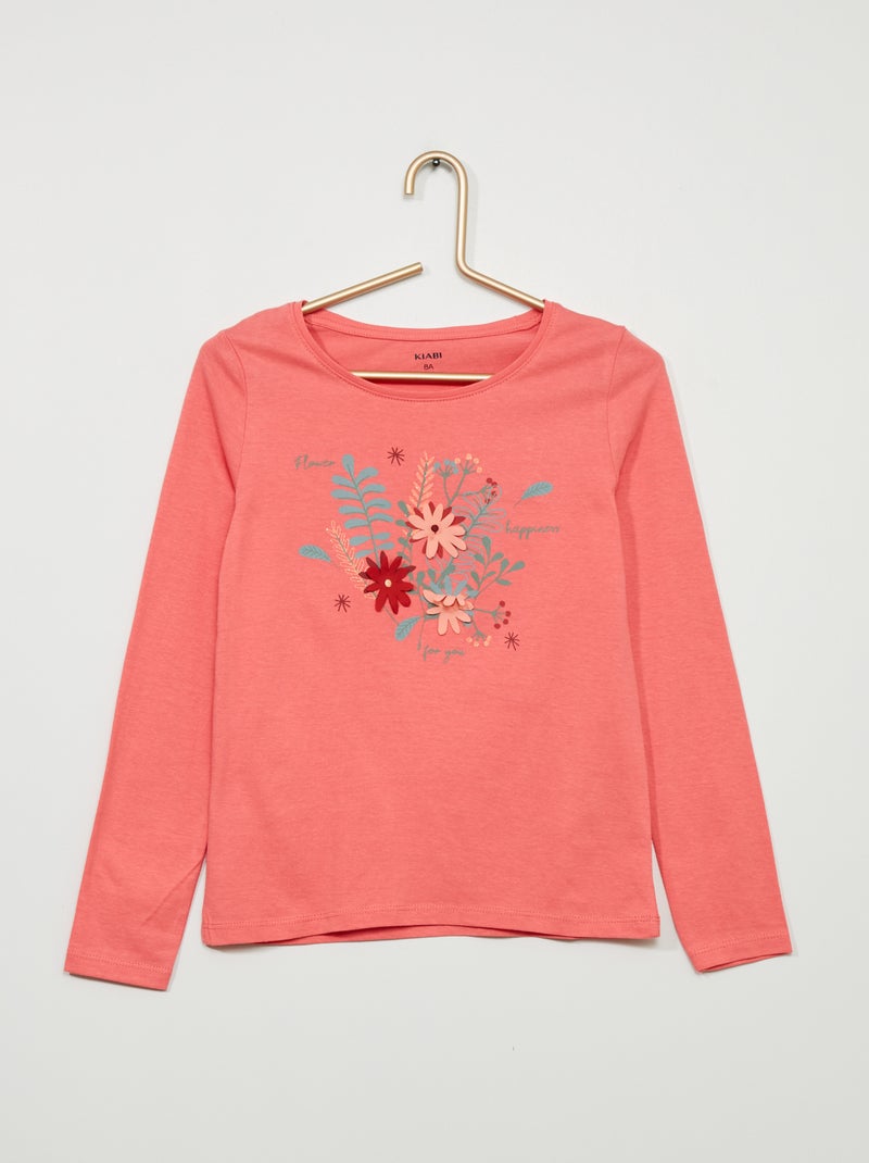 T-shirt estampada  - Manga curta ROSA - Kiabi