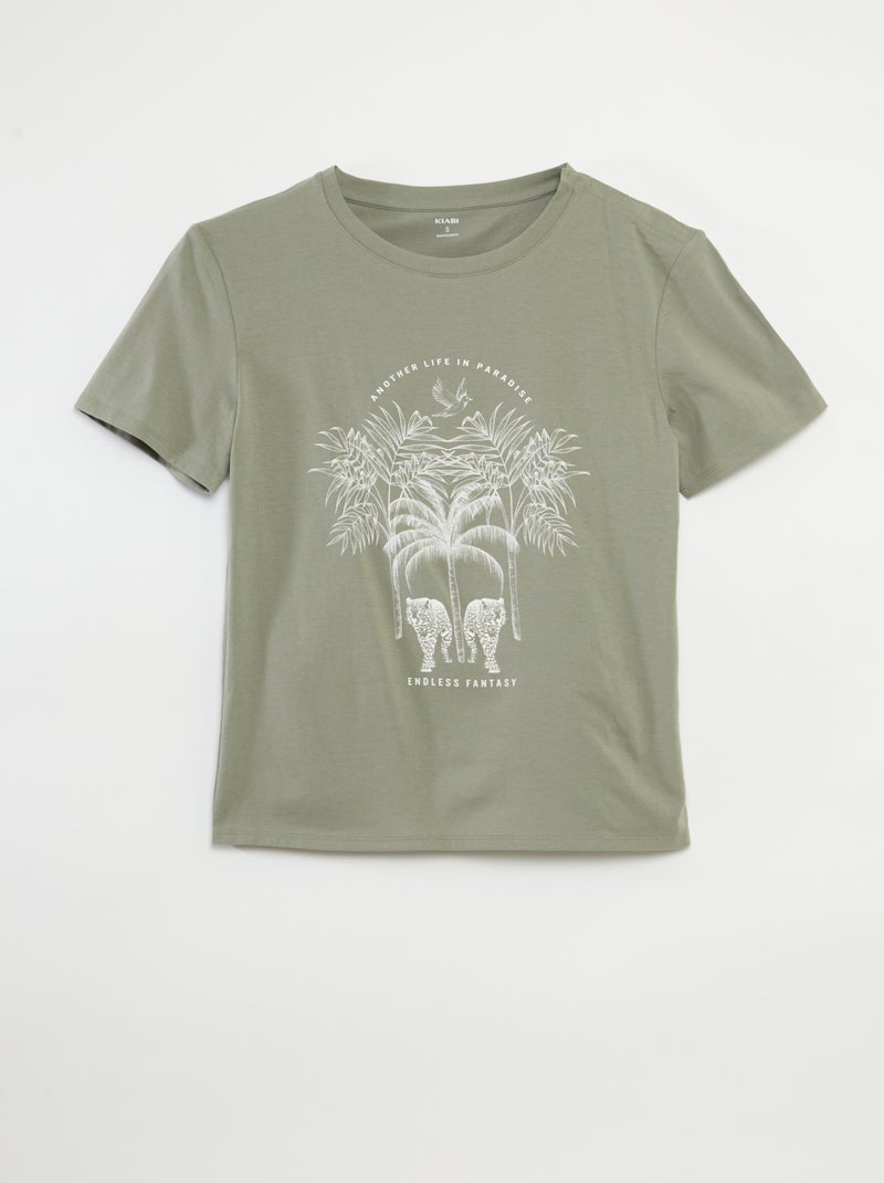 T-shirt estampada  - So Easy Verde - Kiabi