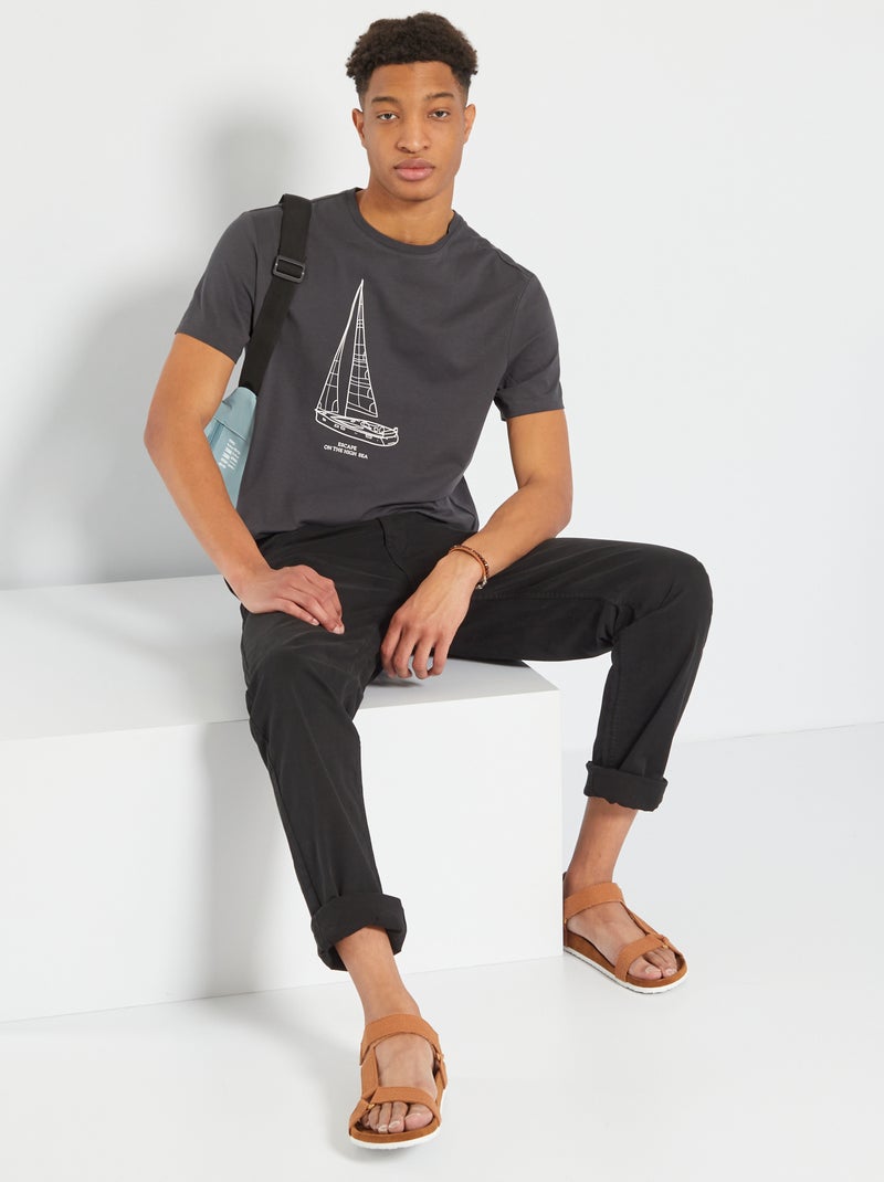 T-shirt estampada +1,90 m PRETO - Kiabi