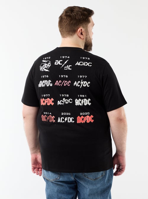 T-shirt estampada à frente e atrás 'ACDC' de manga curta - Kiabi