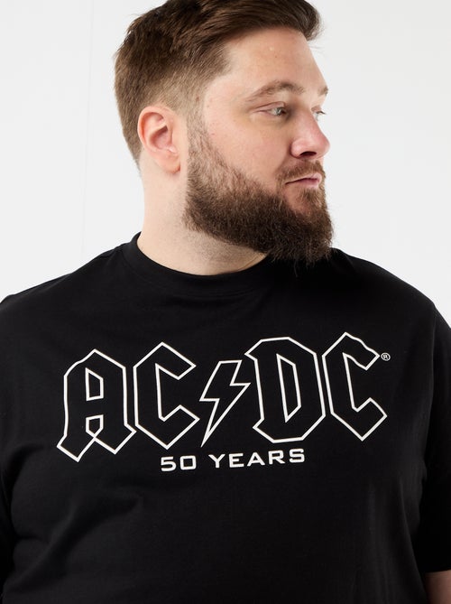 T-shirt estampada à frente e atrás 'ACDC' de manga curta - Kiabi