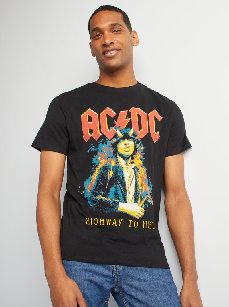 T-shirt estampada 'AC/DC' Preto - Kiabi