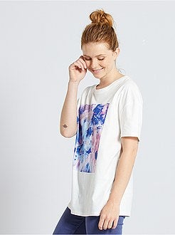 T-shirt estampada 'aguarela' - Kiabi