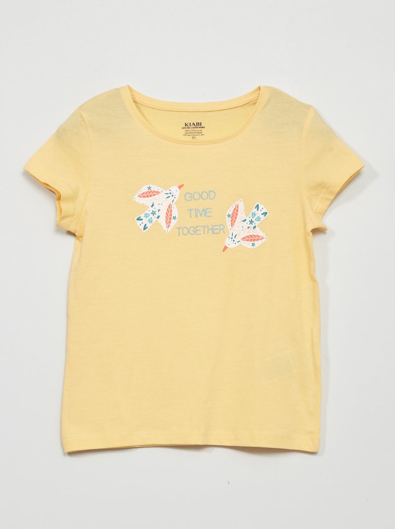 T-shirt estampada AMARELO - Kiabi