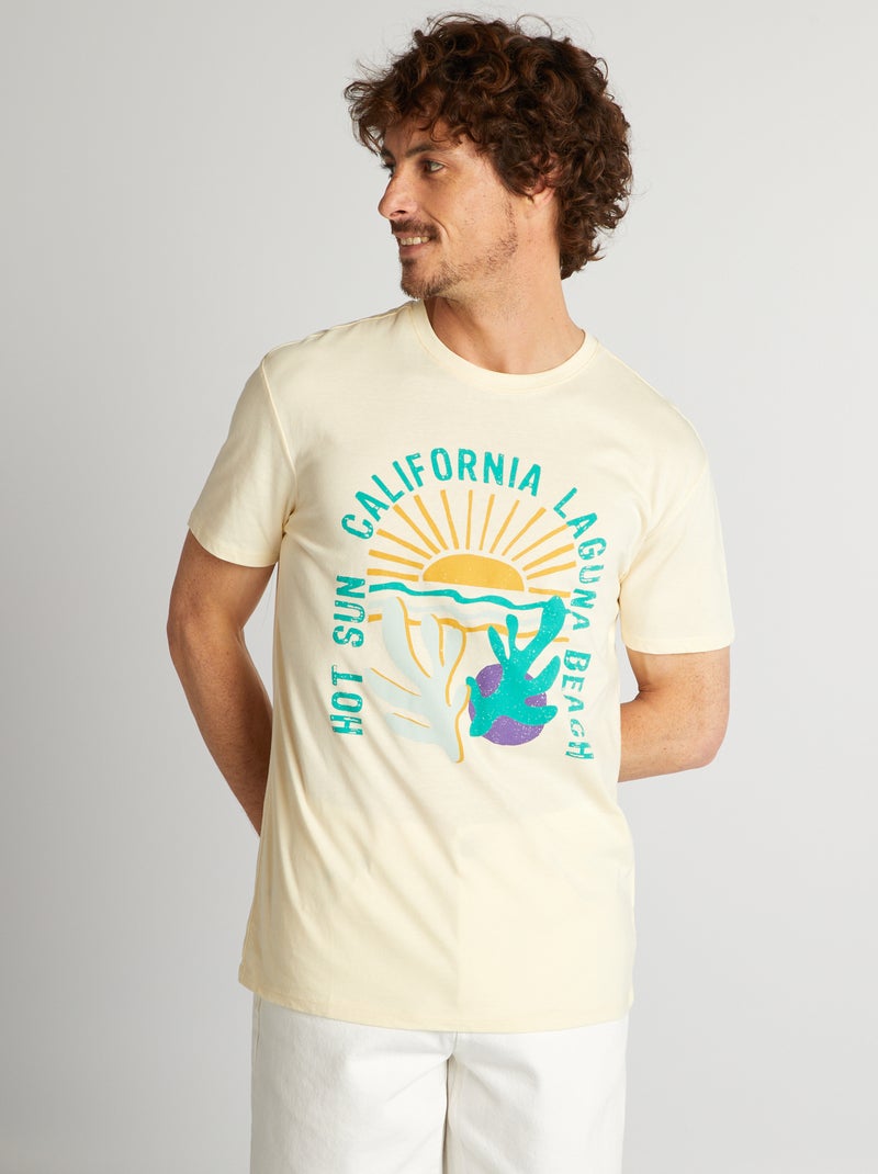 T-shirt estampada AMARELO - Kiabi
