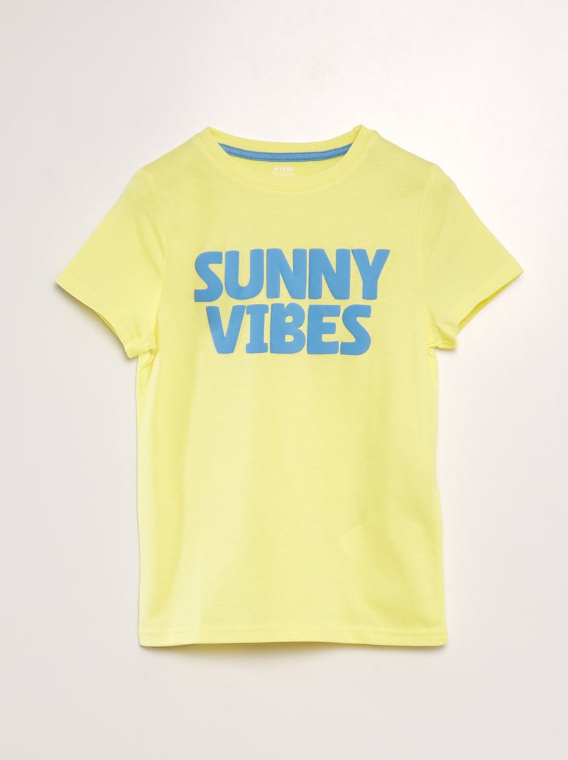 T-shirt estampada AMARELO - Kiabi
