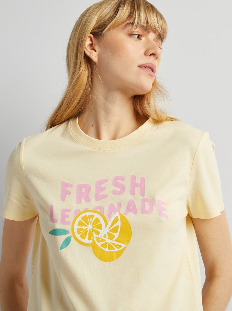 T-shirt estampada AMARELO - Kiabi
